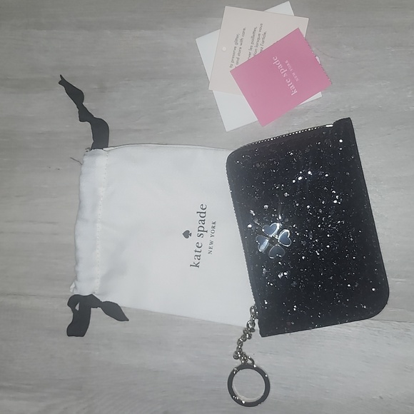 Kate Spade Joeley Black Glimmer Small Satchel and Cardholder - Picture 2 of 13